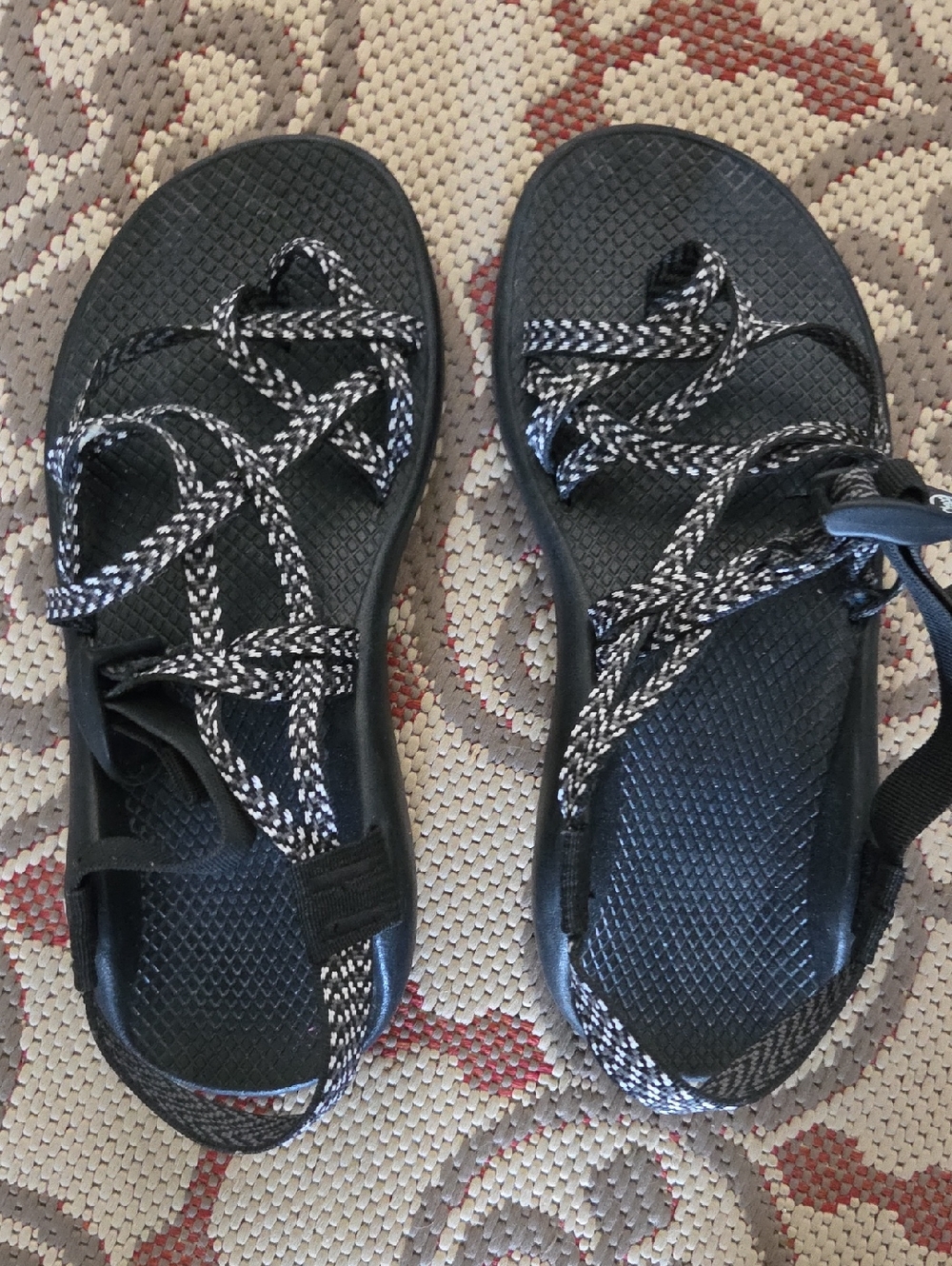 Chaco Womens Black and Gray Strappy Sandals Size 9
